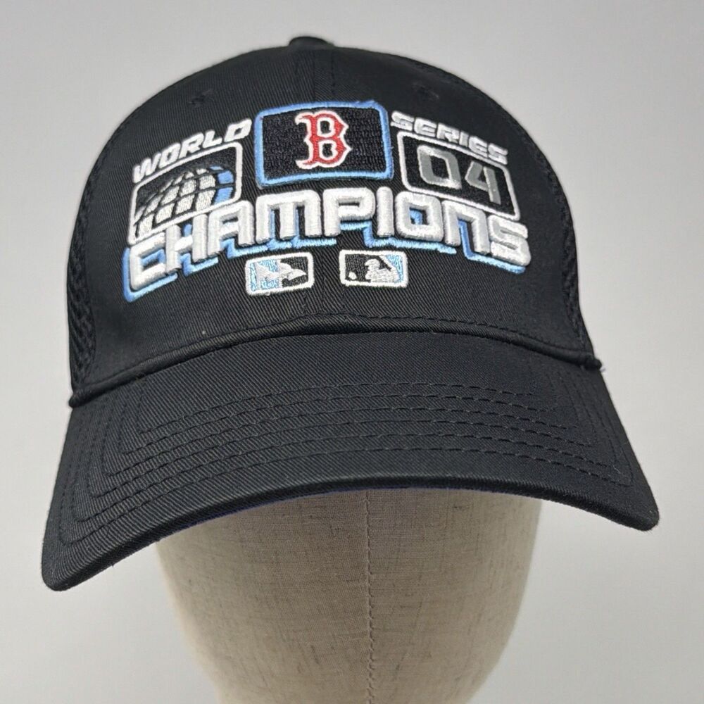 Boston Red Sox 2004 World Series Champions New Era Flex Hat Cap Black Mesh